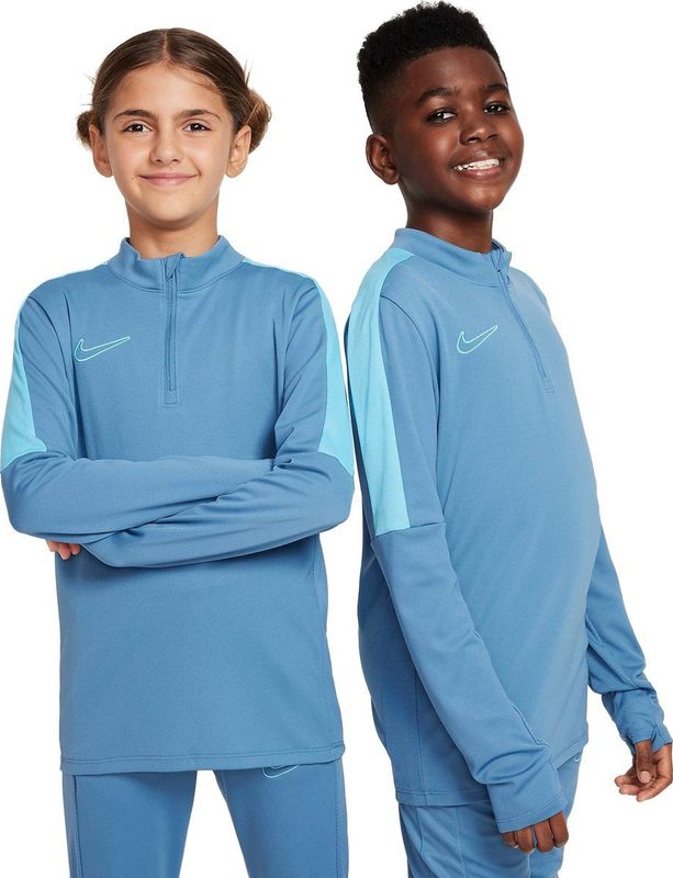 NIKE dri fit academy23 big kids' so T shirt voetbal train lm jonge Blauw