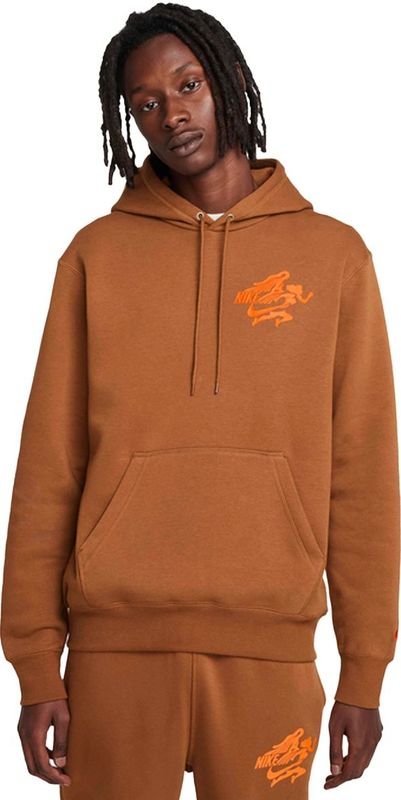 Nike, Heren, Sweatshirts & Hoodies, Bruin, Maat: S Katoen,