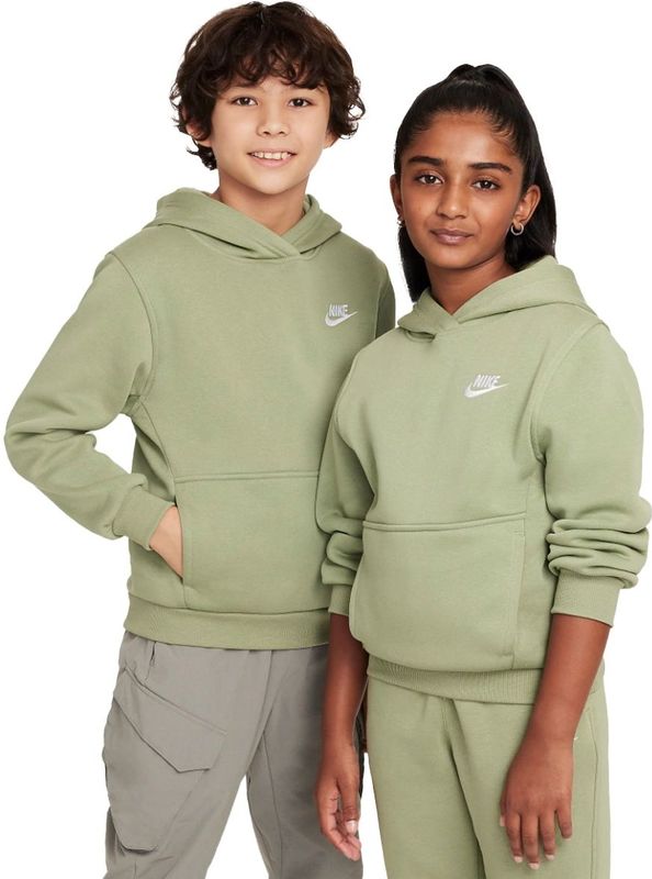 Nike Sportswear Club Fleece Hoodie Kids Lichtgroen Wit