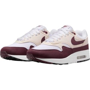 Nike - Air Max 1 '87 - Sneakers - Wit - Donkerrood - Off White - Synthetisch Materiaal