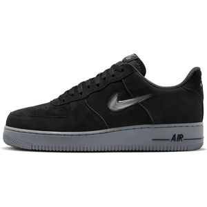 Nike - Air Force 1 Jewel - Suède - Zwart / Grijs - Sneakers Heren