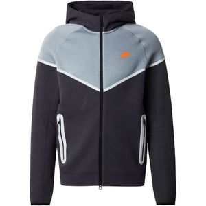 Nike Tech Fleece Sportswear Vest Blauwgrijs Donkergrijs Oranje