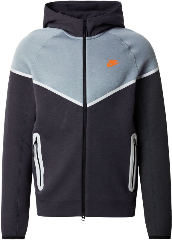 Nike - Tech Fleece - Vest - Blauwgrijs Donkergrijs Oranje