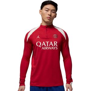 Paris saint-germain mnk df strk drill top k4th in de kleur rood.