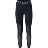 Nike Pro - Legging - Zwart - Lange Legging met Halfhoge Taille en Mesh Vlakken voor Dames