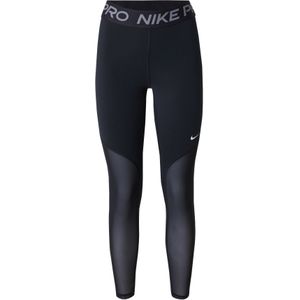 Nike Pro - Legging - Zwart - Lange Legging met Halfhoge Taille en Mesh Vlakken voor Dames