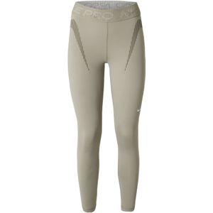 Nike Pro HJ1219-320, 7/8-legging met middelhoge tailleband en afbeelding voor dames, licht army/cargo kaki/wit, M