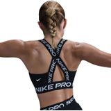 Nike - Pro - Sportbeha - Zwart/Wit - Dri-FIT Technologie, 78% Polyester, 22% Elastaan