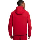Nike tech fleece full-zip hoodie in de kleur rood