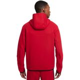 Nike tech fleece full-zip hoodie in de kleur rood