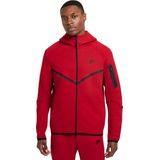 Nike tech fleece full-zip hoodie in de kleur rood