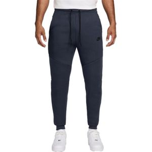 Nike - Tech Fleece - Joggingbroek - Donkerblauw - Zwart - Katoen Polyester
