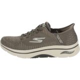 Skechers - Go Walk Arch Fit 2.0 - Slip-Ins Sneakers - Bruin - Textiel/Synthetisch