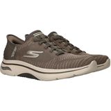 Skechers - Go Walk Arch Fit 2.0 - Slip-Ins Sneakers - Bruin - Textiel/Synthetisch