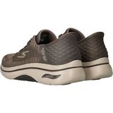 Skechers - Go Walk Arch Fit 2.0 - Slip-Ins Sneakers - Bruin - Textiel/Synthetisch