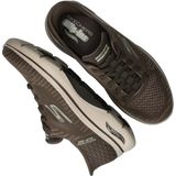 Skechers - Go Walk Arch Fit 2.0 - Slip-Ins Sneakers - Bruin - Textiel/Synthetisch