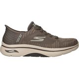 Skechers - Go Walk Arch Fit 2.0 - Slip-Ins Sneakers - Bruin - Textiel/Synthetisch