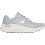 Skechers Arch Fit 2.0 - Big League Dames Sneakers - Lichtgrijs/Mutlicolour - Maat 38