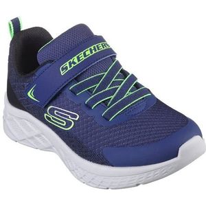 Skechers Boys, sneakers, marineblauw textiel/synthetisch/zwart & lime trim, 43 EU, Navy Textiel Synthetic Black Lime Trim, 43 EU