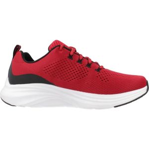 Skechers Vapor Foam Sneakers voor heren, Rode Mesh Synthetische Zwarte Trim, 43 EU