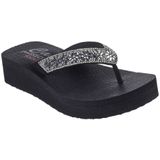 Skechers Vinyasa - Wild Daisies - Dames Slippers - Zwart