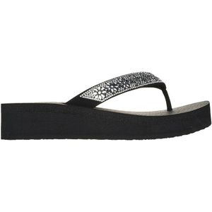 Skechers Vinyasa - Wild Daisies - Dames Slippers - Zwart