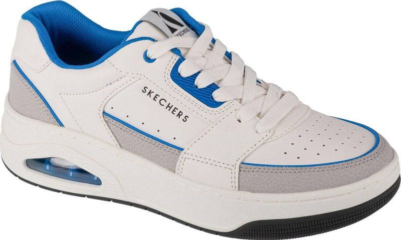 Skechers - UNO Court - Trainers - Wit en Grijs - Leer/Duraleather