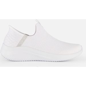 Skechers Ultra Flex 3.0 Cozy Streak Ultra Flex 3.0 Cozy Stretch Dames, White Knit Light Gray Trim