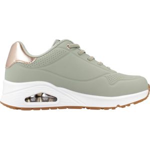 Skechers Slip-On Sneaker "UNO SHIMMER AWAY", Slipper, Freizeitschuh, Plateausneaker mit modischem Keilabsatz