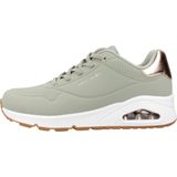 Skechers - Uno - Damesschoenen - Kalk - Synthetisch - Hak 3,81 cm