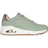 Skechers - Uno - Damesschoenen - Kalk - Synthetisch - Hak 3,81 cm