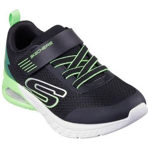 Skechers Sneakers voor jongens, zwart textiel/synthetisch/lime trim, 43 EU, Zwart textiel synthetische lime trim, 43 EU