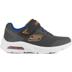 Skechers Boys, sneakers, houtskool/synthetisch/blauw en oranje, 36 EU, Koolstof, textiel, synthetisch, blauw, oranje, 36 EU