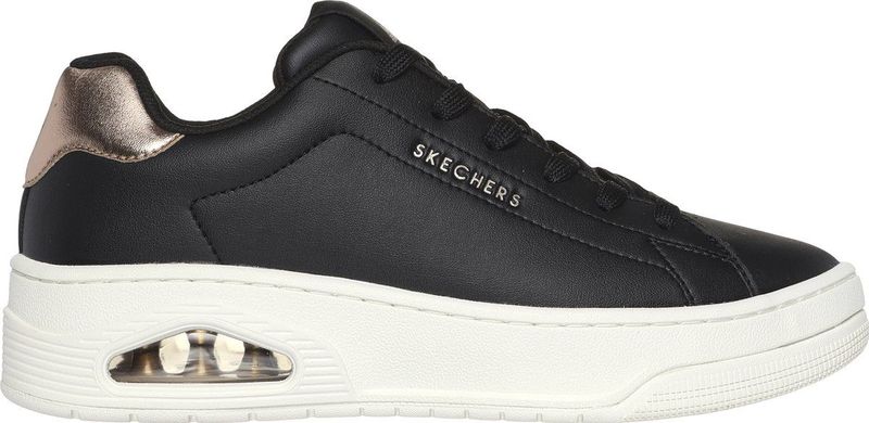 Skechers - UNO Court - Sportschoenen - Zwart leer/Rose Gold Duraleather