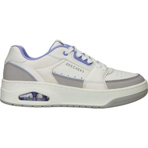 Skechers UNO-rechtbank voor vrouwen, Witte lederen Lav Duraleather Trim, 41 EU