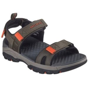 Skechers - Tresmen Ryer - Heren Slippers - Olijfgroen - Vegan Materiaal