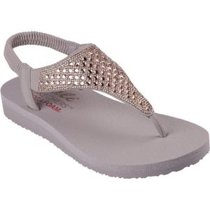 Skechers - MEDITATION-ROCKSTAR - Sandalen - Taupe - Synthetisch - Sleehak