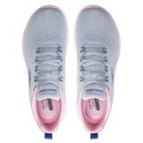 Skechers - Flex Appeal 5.0 - Dames Gymshoe - Grijs Mesh - Blauw Roze Trim