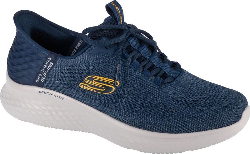 Skechers Skech-lite Pro heren Sneaker, Houtskool Mesh Blauwe Trim, 39 EU