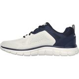 Skechers Track Broader - Sneakers - Gebroken Wit - Engineered Mesh/PU/Navy Trim