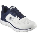Skechers Track Broader - Sneakers - Gebroken Wit - Engineered Mesh/PU/Navy Trim