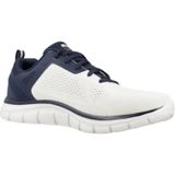 Skechers Track Broader - Sneakers - Gebroken Wit - Engineered Mesh/PU/Navy Trim