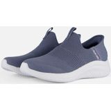 Skechers Dames Ultra Flex 3.0 Cozy Streak, leisteen textiel/Navy Trim, 6 UK, Leisteen Textiel Navy Trim, 39 EU