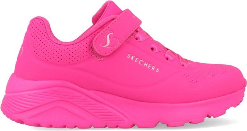 Skechers - UNO LITE - Slip-on Sneakers - Neonroze - Met Klittenbandsluiting