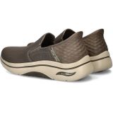 Skechers - Hands Free Slip-Ins Go Walk Arch Fit 2.0 - Instapschoen - Taupe - Textiel