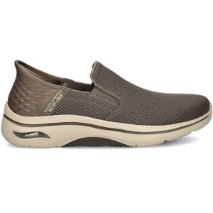 Skechers - Hands Free Slip-Ins Go Walk Arch Fit 2.0 - Instapschoen - Taupe - Textiel