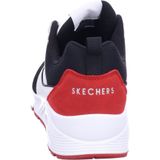 Skechers - Street Uno - Herensneakers - Wit Rood - Leer en Suède