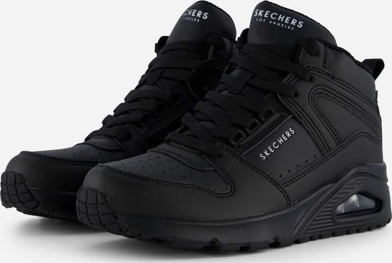 Skechers Uno High Regards Dames Sneakers Zwart