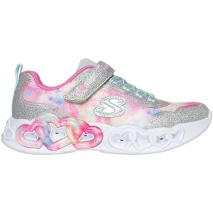 Skechers Girls Silver Sparkle Mesh/Multi Trim, 43 EU, Silver Sparkle Mesh Multi Trim, 43 EU