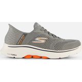 Skechers Go Walk 7 - Free Hand 2 Heren Instappers - Grijs/Oranje - Maat 42